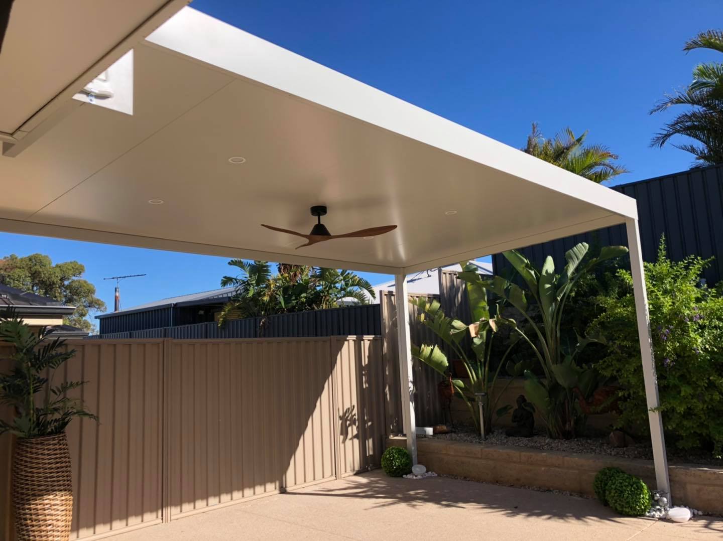 8m x 3.5m x 3m Flat Insulated Patio + Down Lights - North Perth, WA